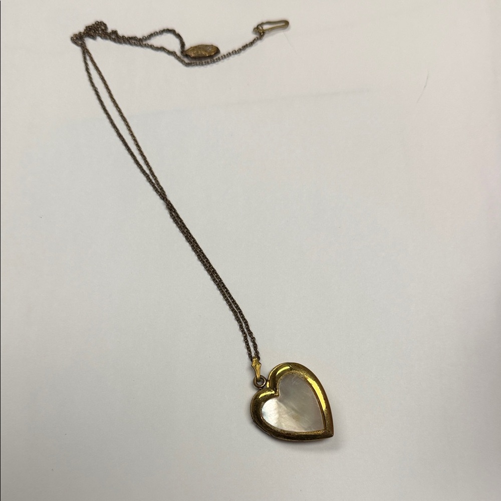 Antique gold locket necklace